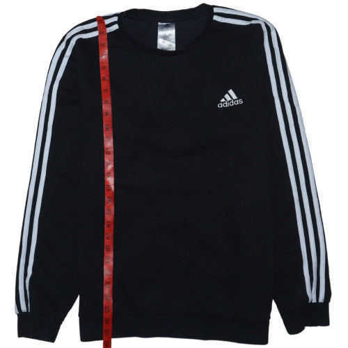 Adidas Men's Black L Pullover Crew Neck Fleece Sweatshirt