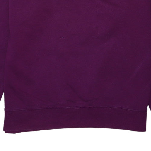 Nike Womens Purple Crew Neck Pullover Sweatshirt Size L