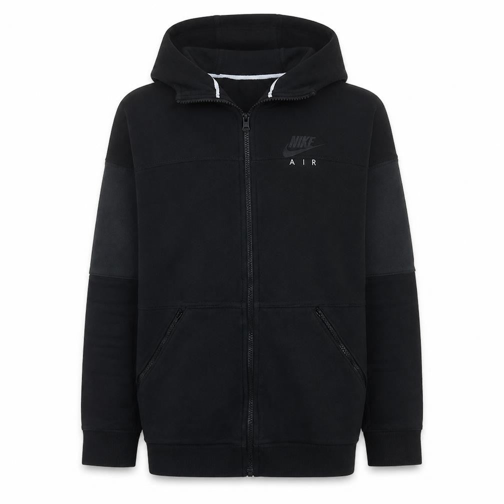 Nike Air Men's Black Full Zip Hoodie M Cotton Blend Fleece