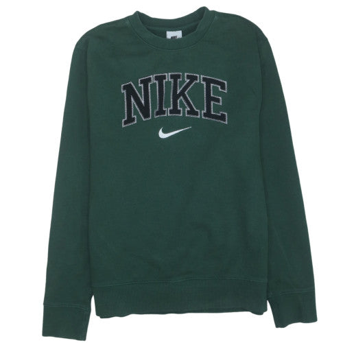 Nike Men's Green Pullover Sweatshirt Small Embroidered Logo