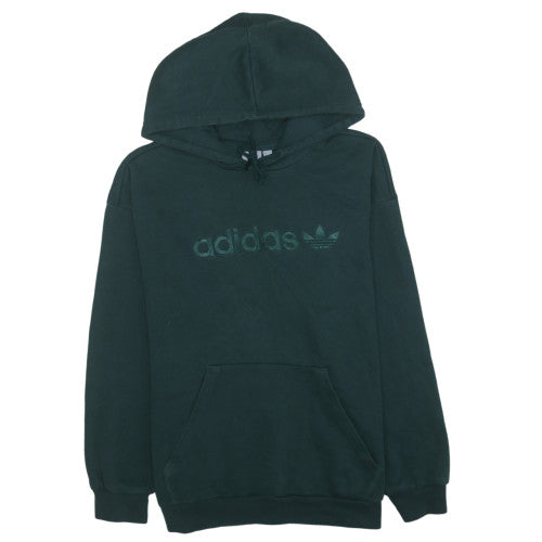 Adidas Women’s Green Pullover Hoodie Size 10 Hooded Logo Sweatshirt