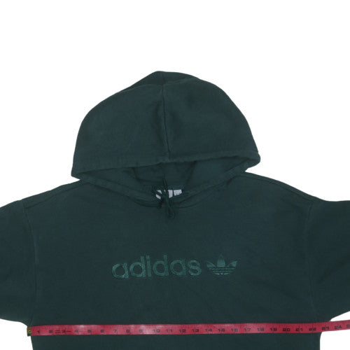 Adidas Women’s Green Pullover Hoodie Size 10 Hooded Logo Sweatshirt
