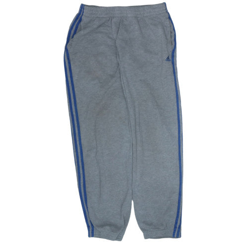 Adidas Mens Grey L Track Pants Performance Essentials Sportswear