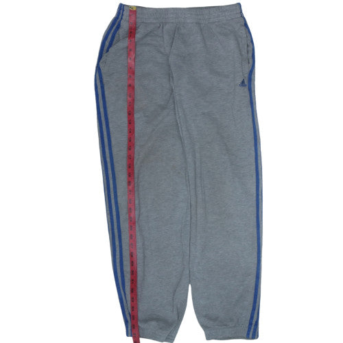 Adidas Mens Grey L Track Pants Performance Essentials Sportswear