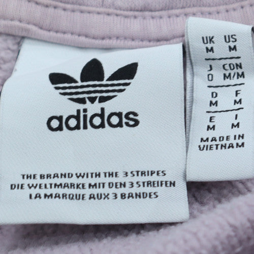Adidas Men's Purple Pullover Hoodie Size M Logo Fleece Sportswear