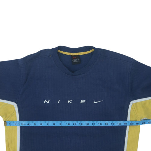 Nike Mens Blue Crew Neck Pullover Sweatshirt L Logo Sportswear