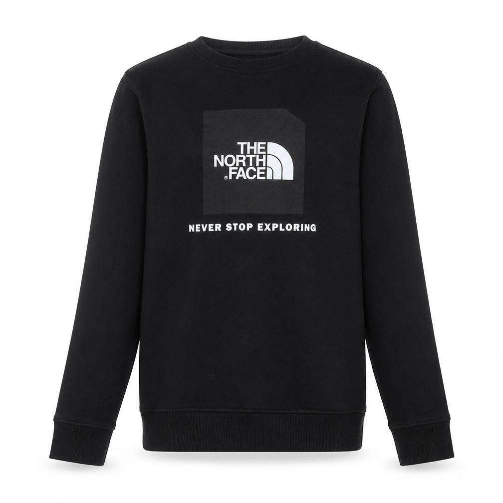 The North Face Boys Black XL Crew Neck Sweatshirt 100% Cotton Pullover