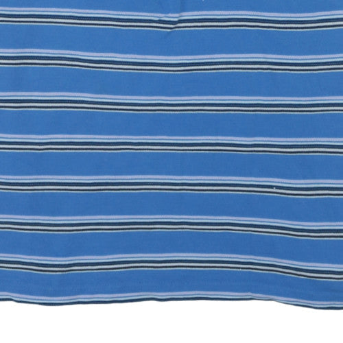 Chaps Men's Blue Striped Cotton Polo Shirt XL