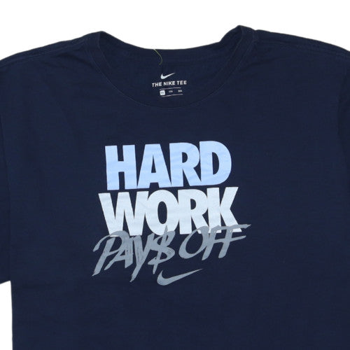 Nike Mens Blue 2XL Athletic Fit Hard Work T-Shirt