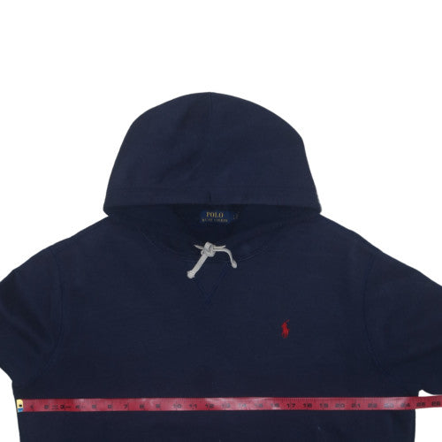 Polo Ralph Lauren Men's Navy Blue Hoodie Large Cotton Blend