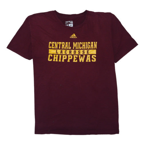 Adidas Men's Maroon Central Michigan Lacrosse 2XL Cotton T-Shirt
