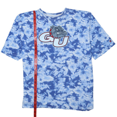 Champion Men's Blue Tie-Dye GU Graphic Cotton T-Shirt Size XL
