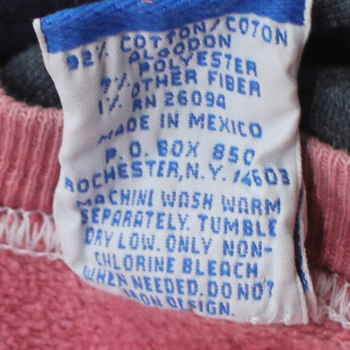 Champion Womens Pink Notre Dame Pullover Sweatshirt Large Cotton Blend