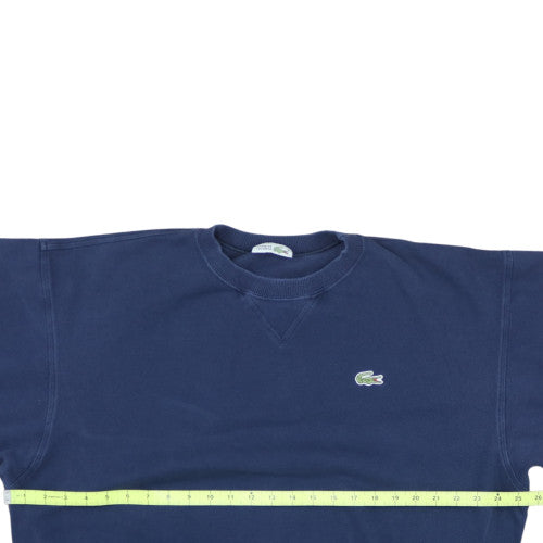Lacoste Womens Navy Crew Neck Cotton Sweatshirt Size 10 Classic Fit