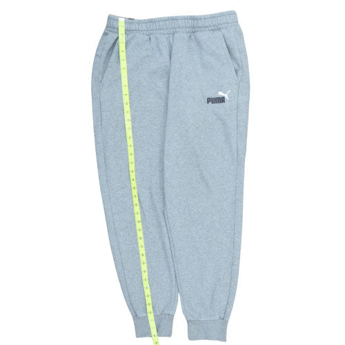 Puma Men's Grey Fleece Jogger Trousers Size L Regular Fit
