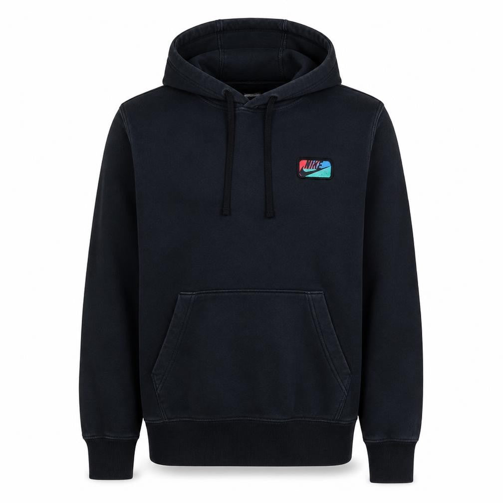 Nike Men's Black Small Pullover Hoodie with Logo Design