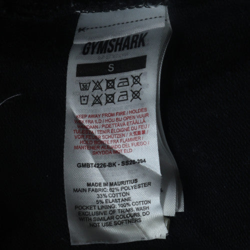 Gymshark Men's Black Slim Fit Joggers S Stretch Activewear Trousers