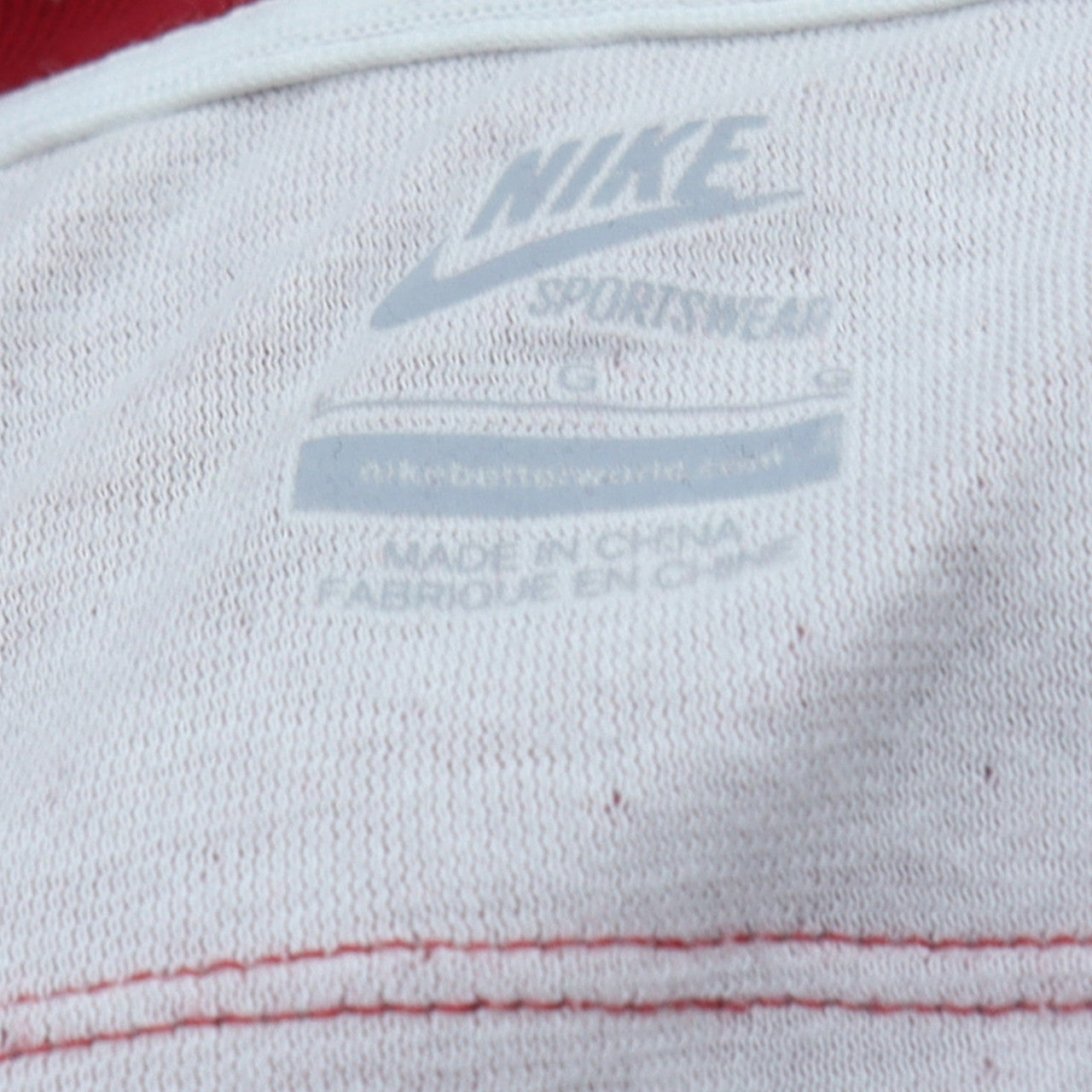 Nike Men's Red Full Zip Collared Sweatshirt Size L