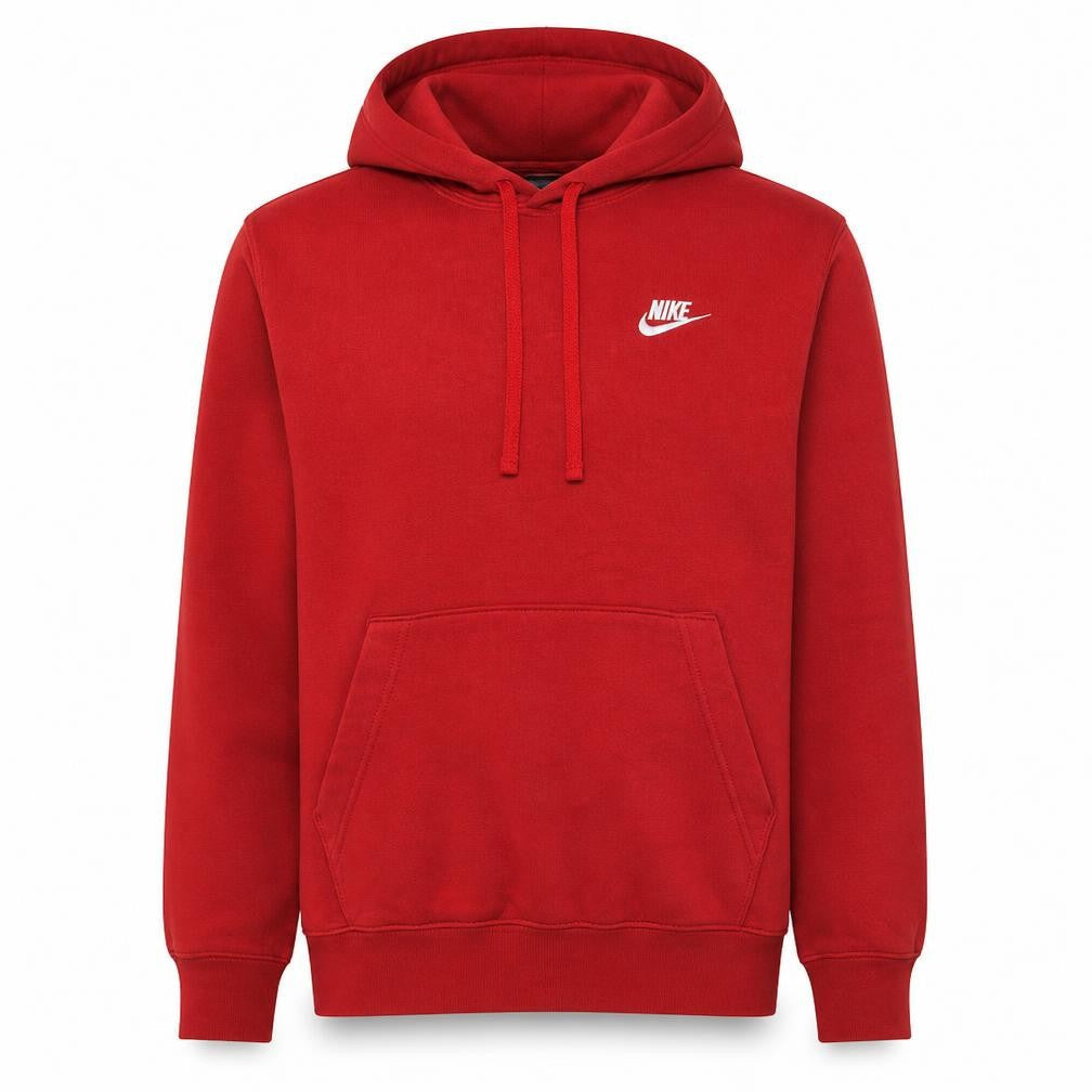 Nike Men's Red XS Pullover Fleece Hoodie with Logo