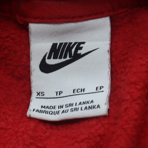 Nike Men's Red XS Pullover Fleece Hoodie with Logo
