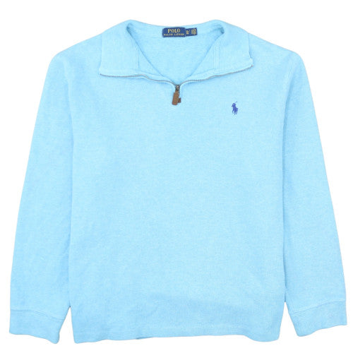 Polo Ralph Lauren Men's Blue XL 1/4 Zip Cotton Sweatshirt