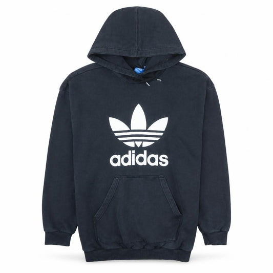 Adidas Womens Black Pullover Hoodie Size 18 Logo Hooded Sweatshirt