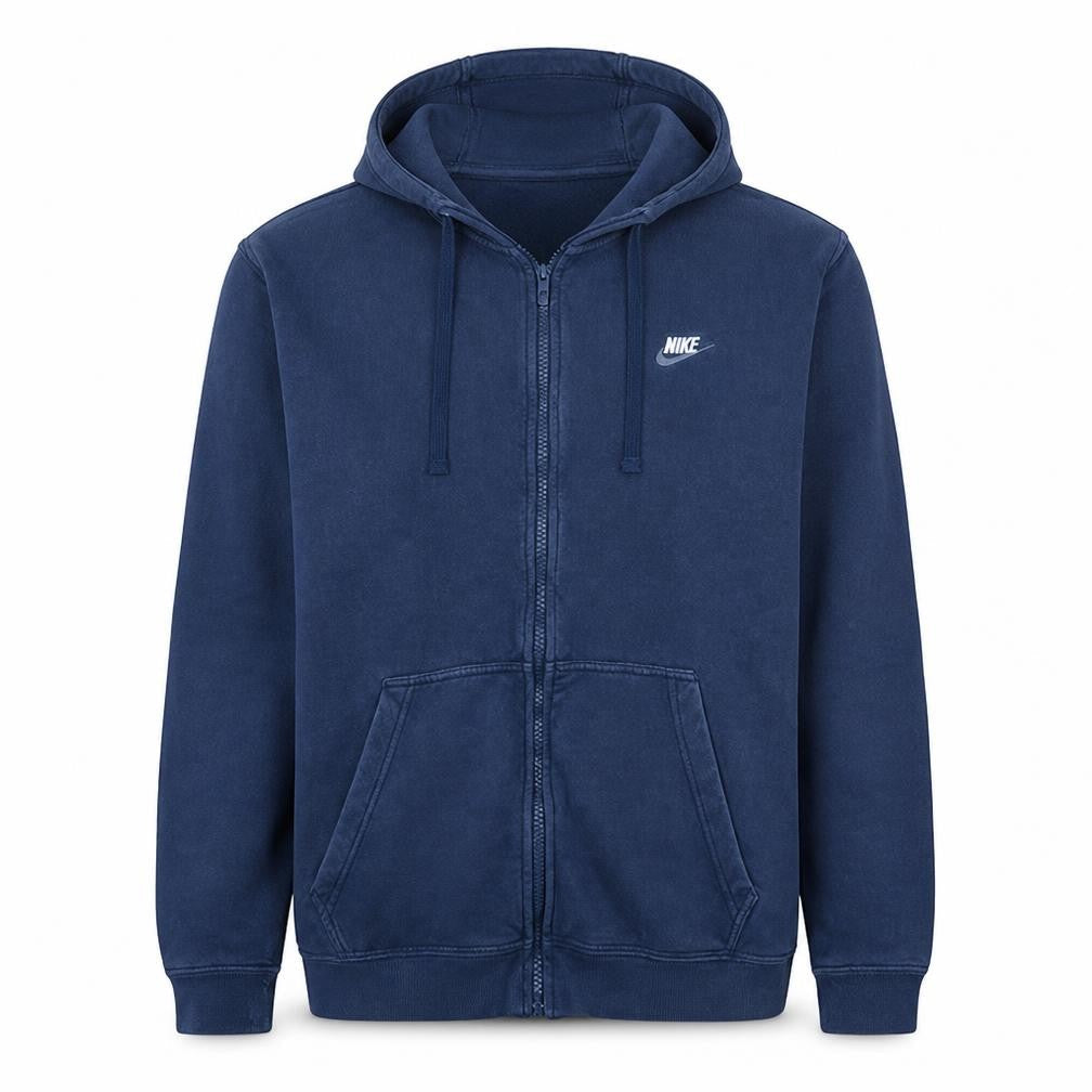 Nike Mens Blue Full Zip Hoodie XL Cotton Blend Casual Jacket