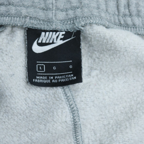 Nike Mens Grey Jogger Fleece Sweatpants L Regular Fit Activewear