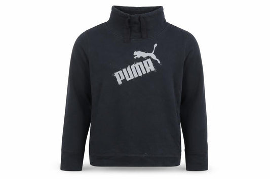 Puma Mens Black L Fleece Pullover Sweatshirt with Logo