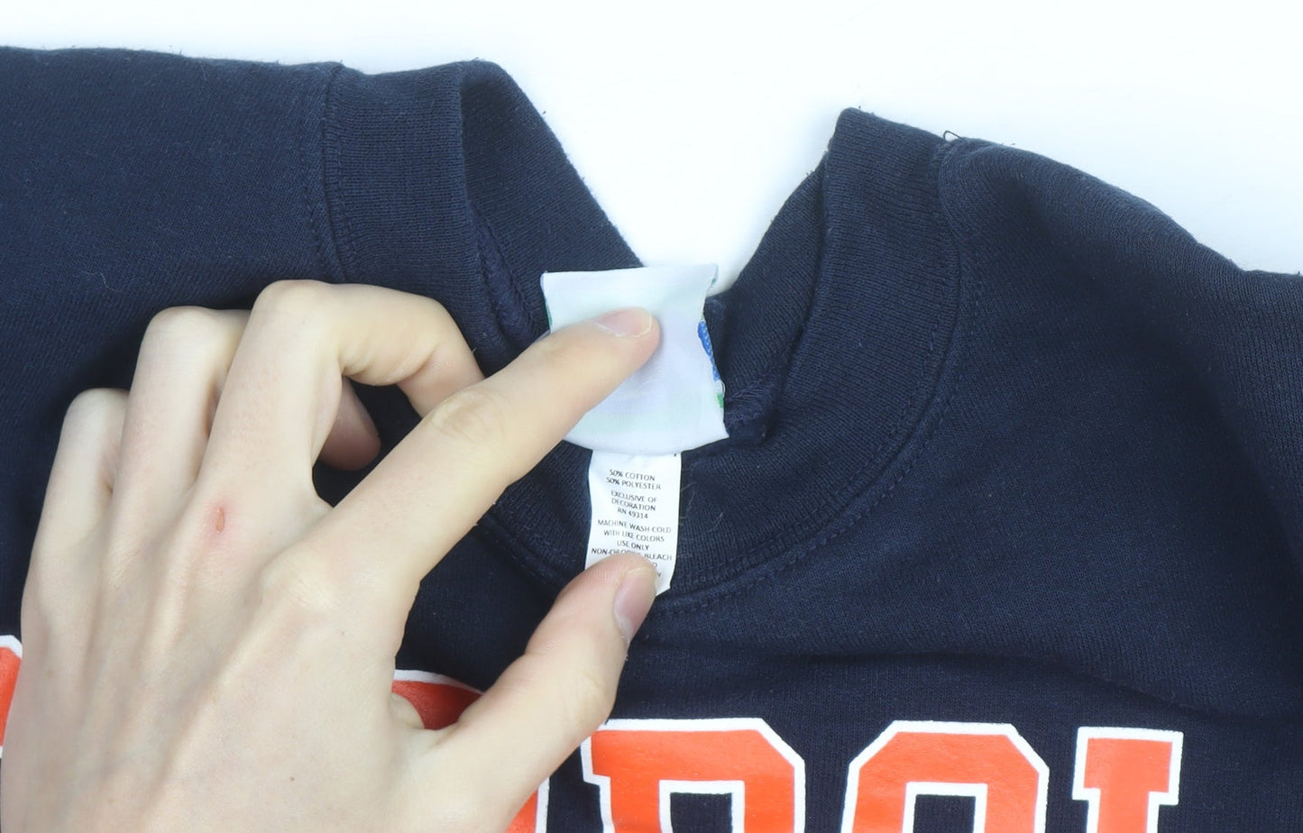 Champion Men's Blue Carroll University Pullover Sweatshirt Size S