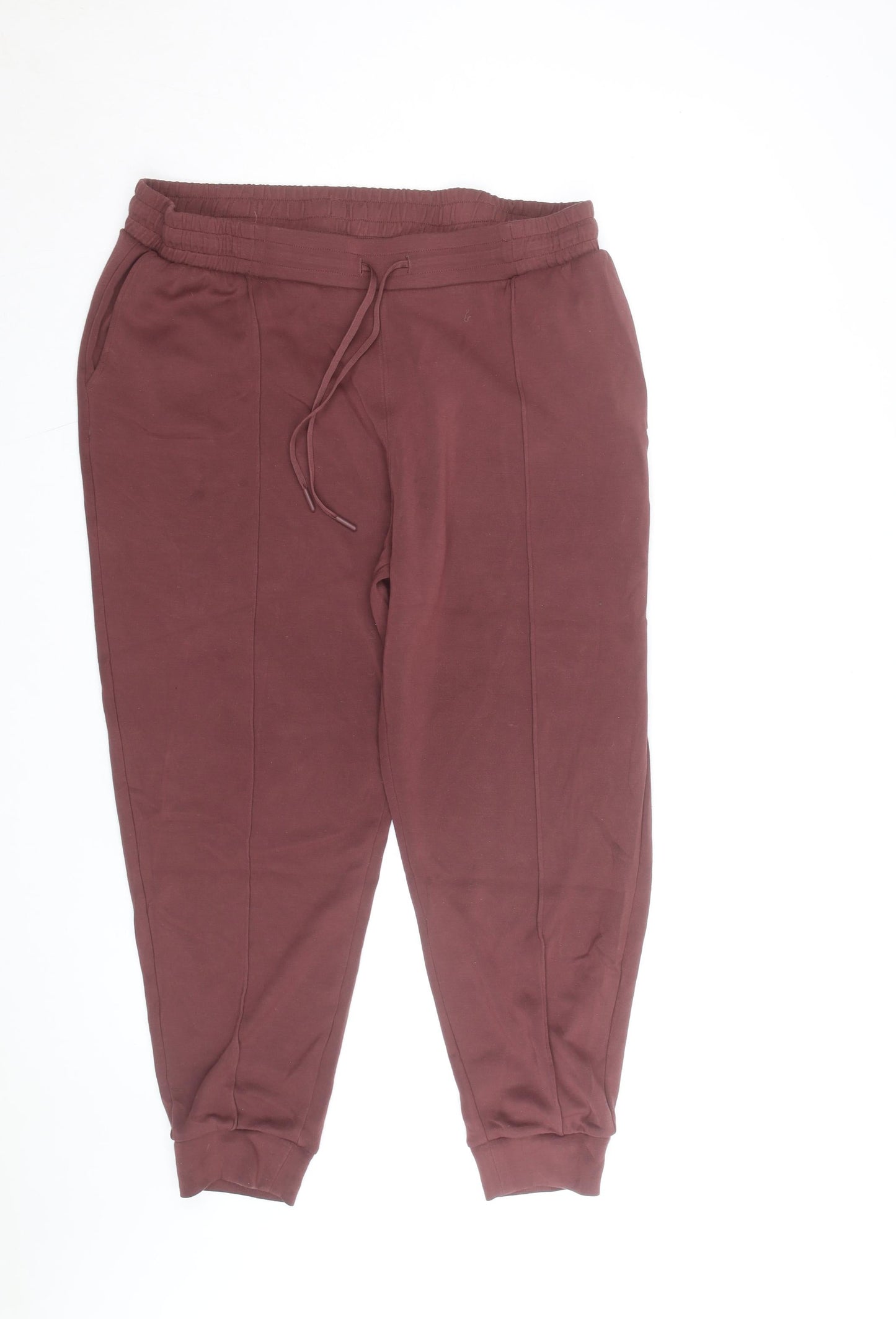 Marks and Spencer Women Brown Jogger Sweatpants Size M Cotton Blend