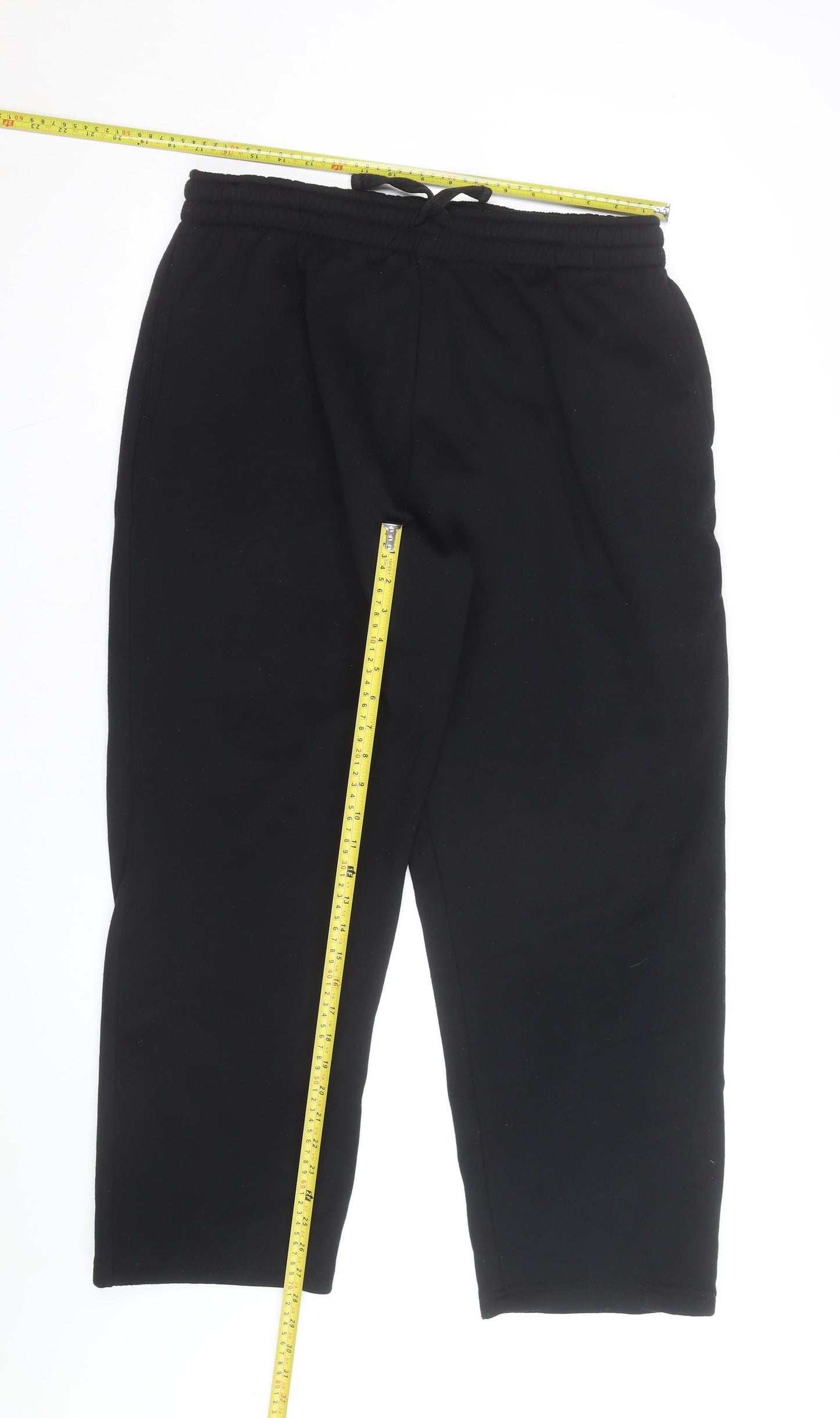 George Men’s Black XL Fleece Jogger Sweatpants with Drawstring