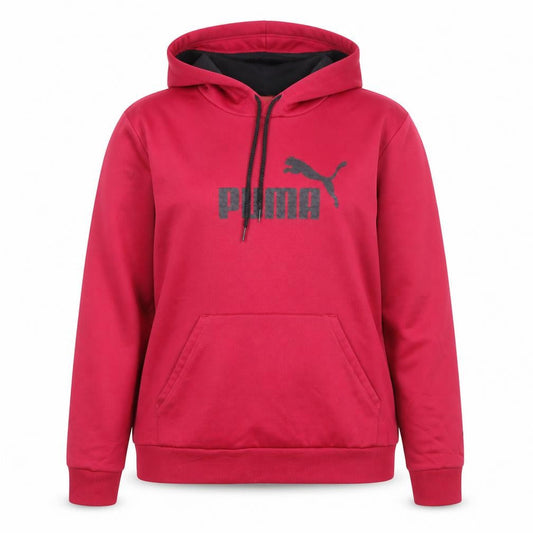 Puma Womens Red Pullover Hoodie Size 14 Logo Fleece Casual