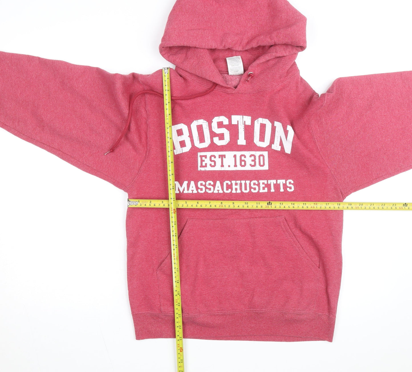 Jerzees Men’s Red Pullover Hoodie S College Boston Graphic Fleece