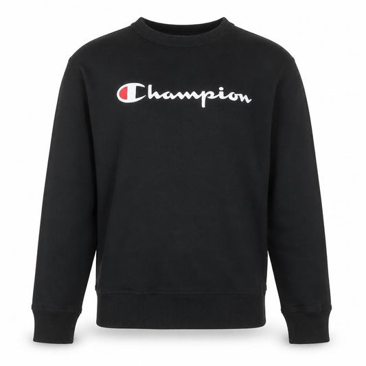 Champion Men's Black Crew Neck Logo Sweatshirt Size S