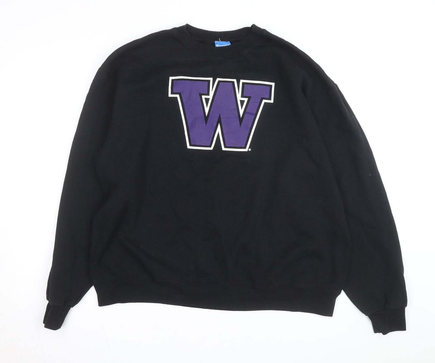 Champion Men's Black XL Pullover Fleece Sweatshirt with Logo
