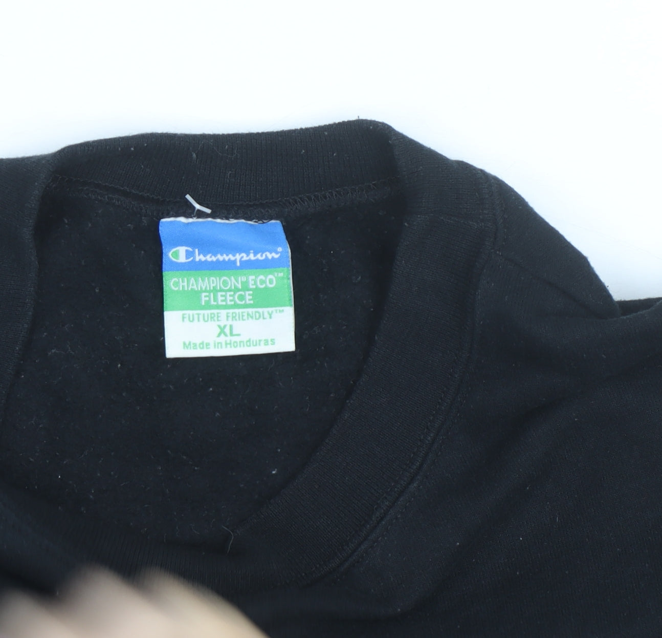 Champion Men's Black XL Pullover Fleece Sweatshirt with Logo
