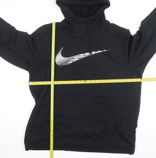 Nike Men's Black XL Dri-FIT Pullover Hoodie with Logo
