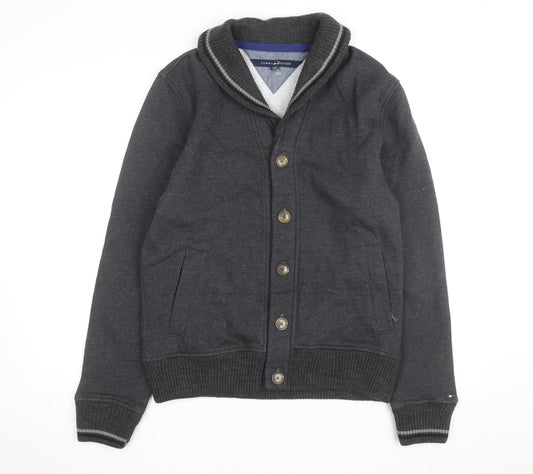 Tommy Hilfiger Men's Grey Shawl Collar Button Cardigan Size M