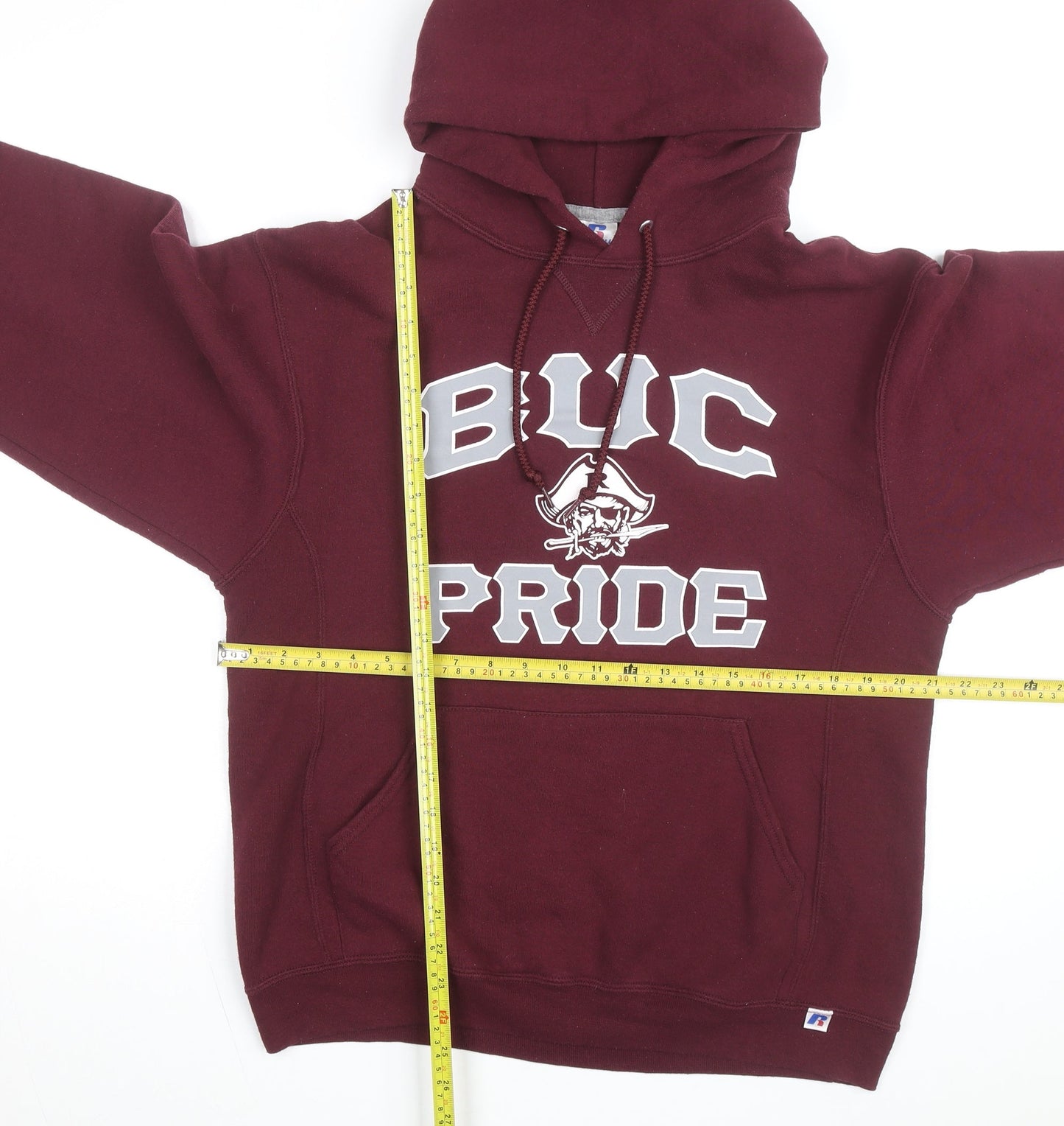 Russell Athletic Men's Red Pullover Hoodie M Graphic Sportswear