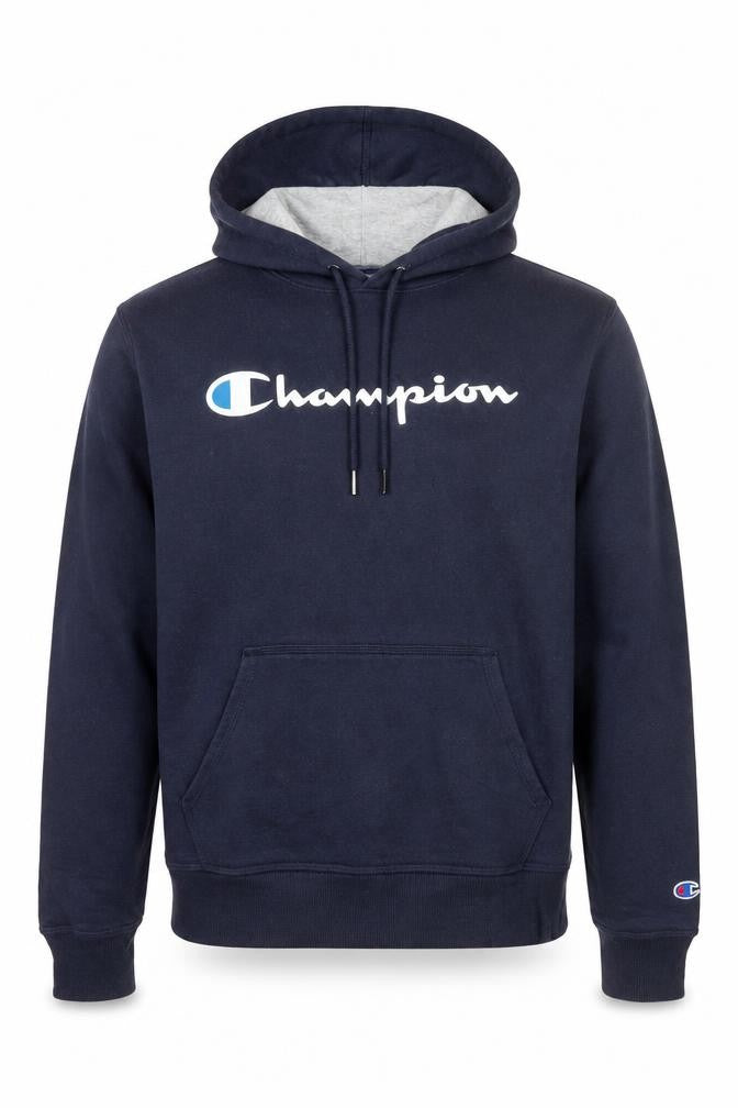 Champion Men's Blue Pullover Hoodie M Regular Fit Fleece