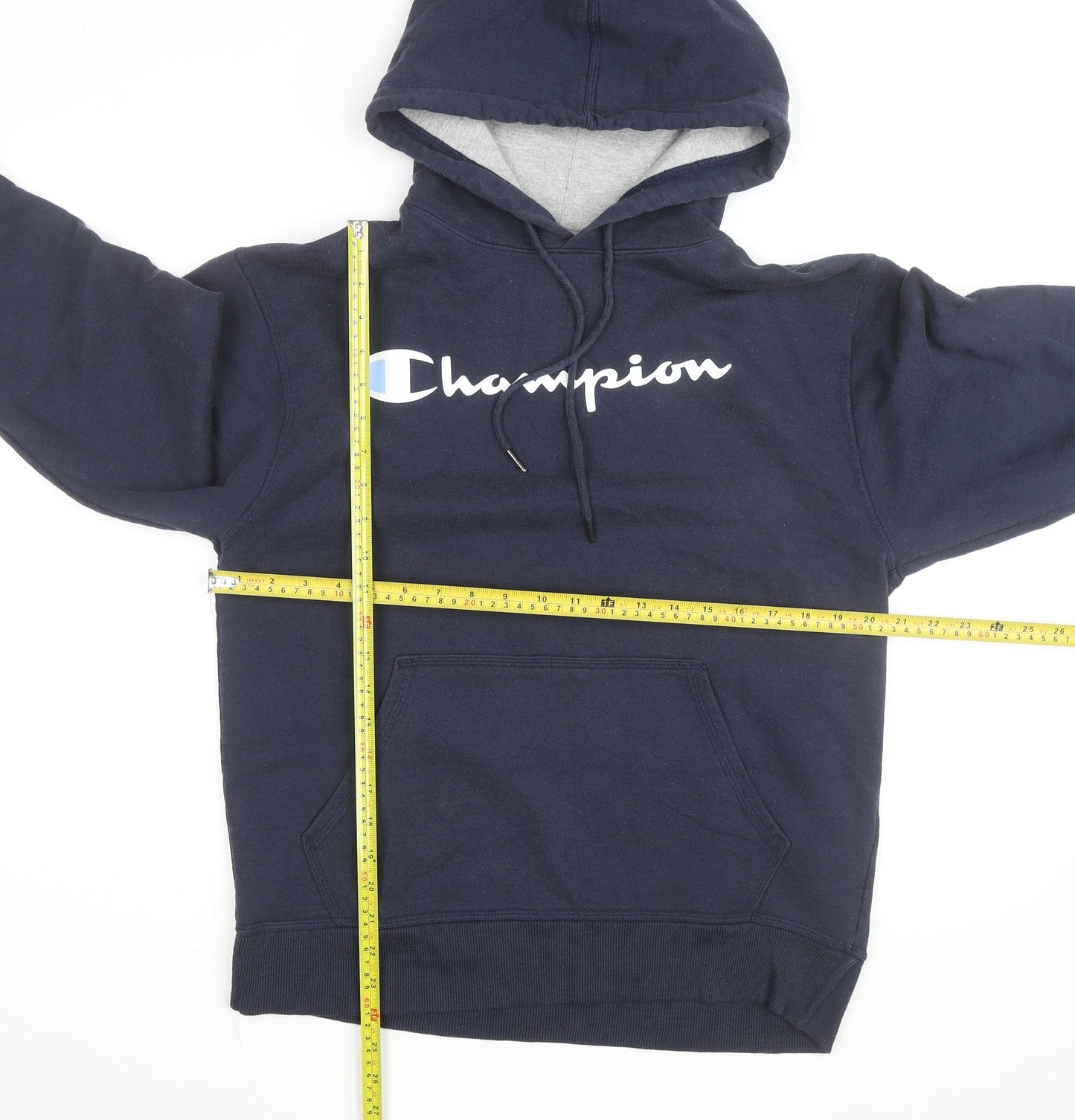 Champion Men's Blue Pullover Hoodie M Regular Fit Fleece
