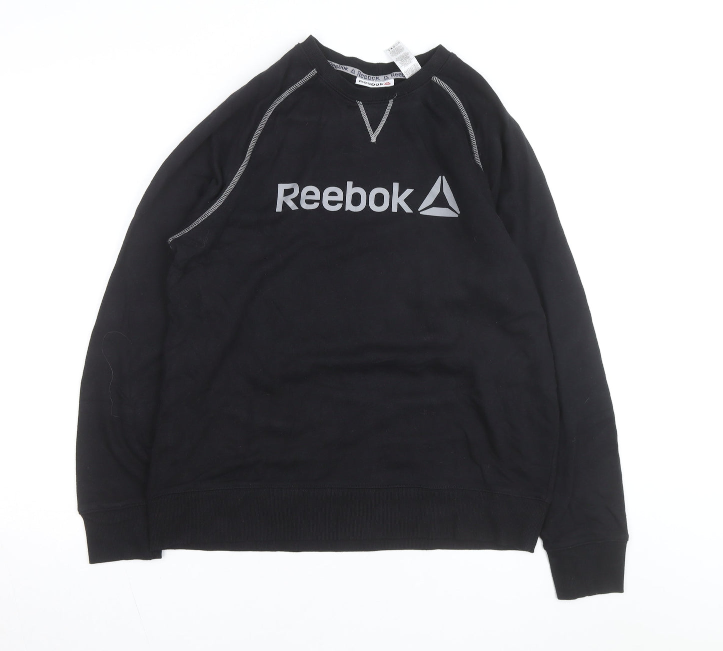 Reebok Men's Black Medium Pullover Sweatshirt Crew Neck Sportswear