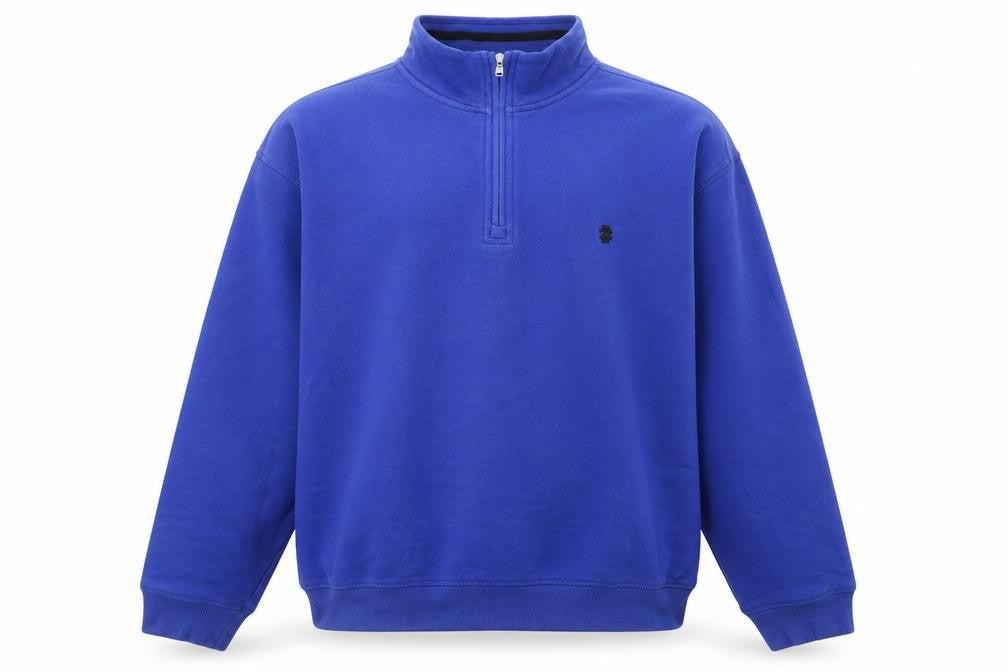 IZOD Men's Blue 2XL 1/4 Zip Fleece Sweatshirt Pullover