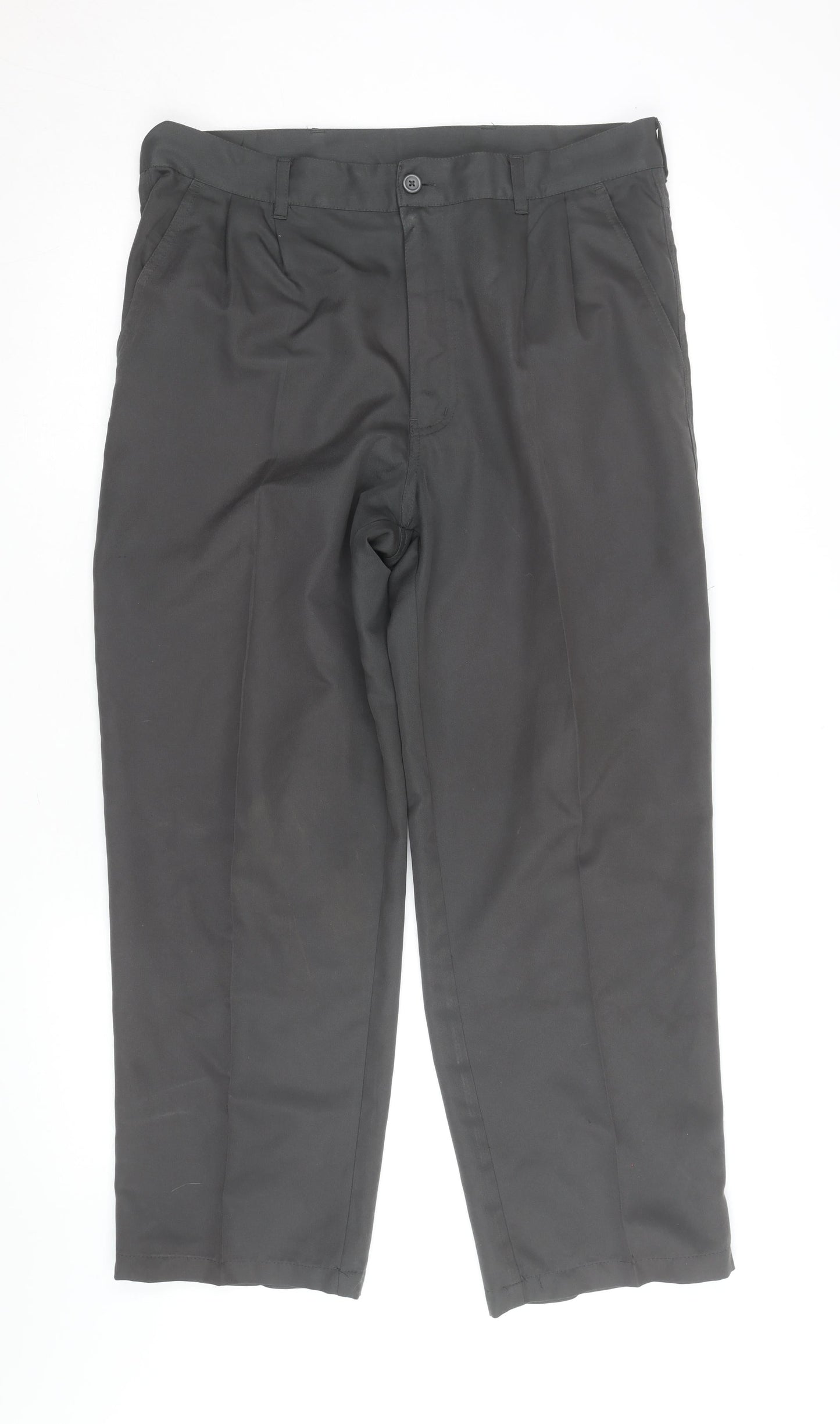 Dunlop Men’s Black 36” Regular Fit Pleated Dress Trousers