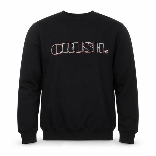Champion Men's Black Pullover Sweatshirt L Crew Neck Graphic Print