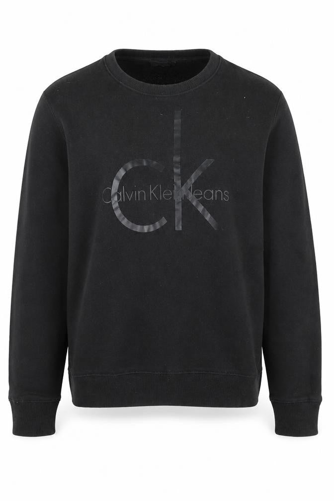 Calvin Klein Jeans Men's Black Logo Crew Neck Sweatshirt L