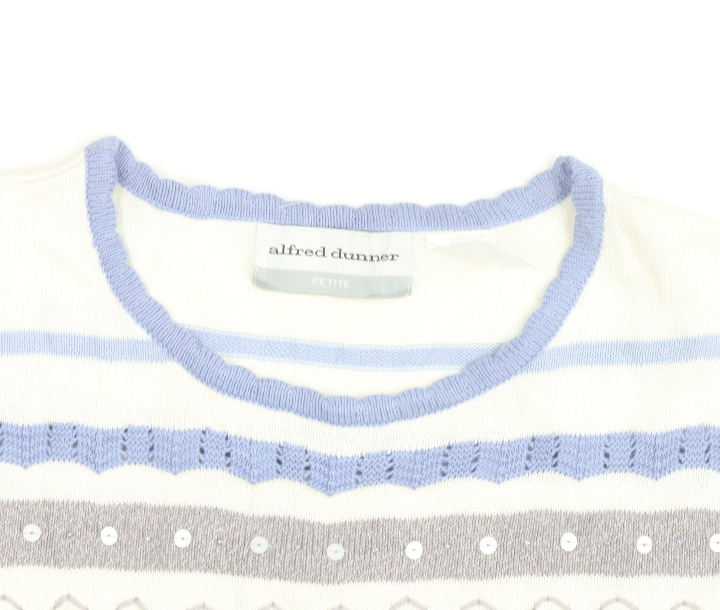 Alfred Dunner Women’s Multicoloured Petite M Striped Pullover Jumper