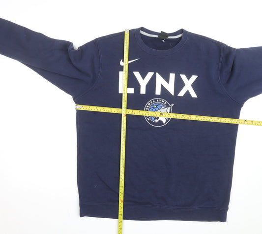 Nike Men's Blue Lynx Crew Neck Sweatshirt Size L Sports Pullover