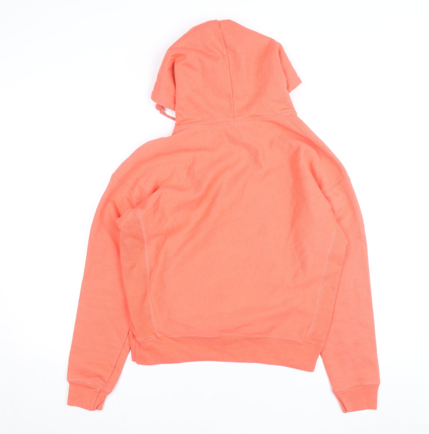 Champion Men's Orange Pullover Hoodie Medium Reverse Weave Fleece
